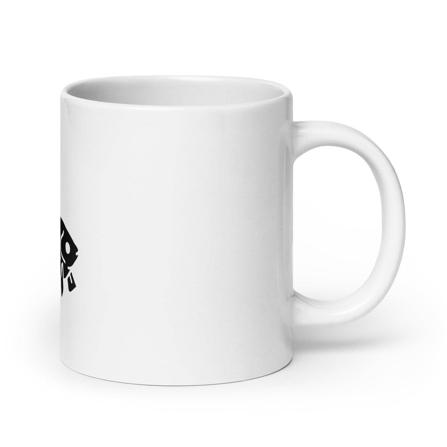 Weiße, glänzende Tasse