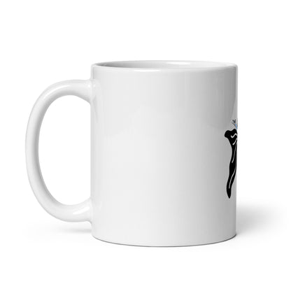 Weiße, glänzende Tasse